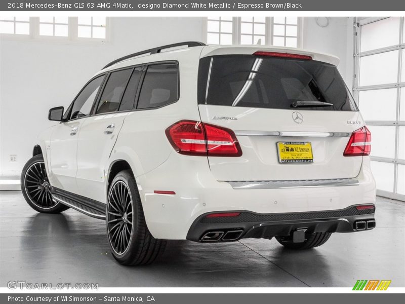 designo Diamond White Metallic / Espresso Brown/Black 2018 Mercedes-Benz GLS 63 AMG 4Matic