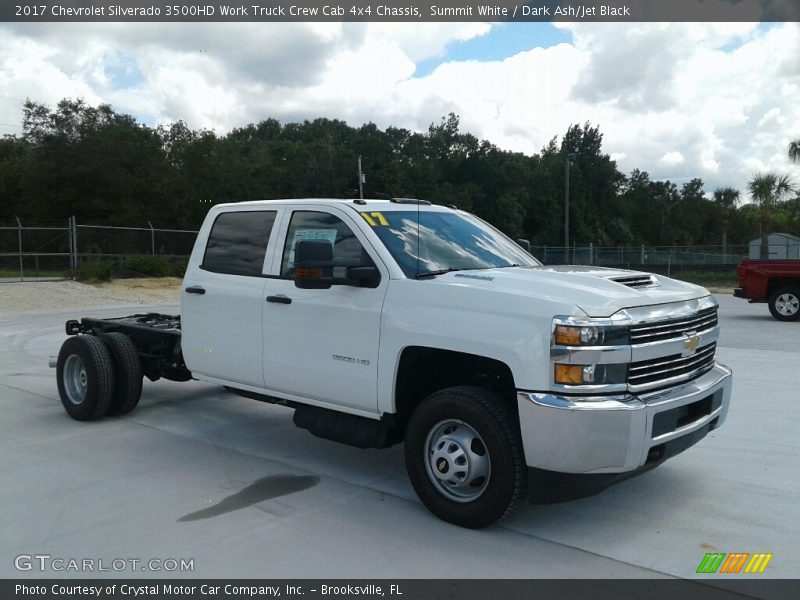Summit White / Dark Ash/Jet Black 2017 Chevrolet Silverado 3500HD Work Truck Crew Cab 4x4 Chassis
