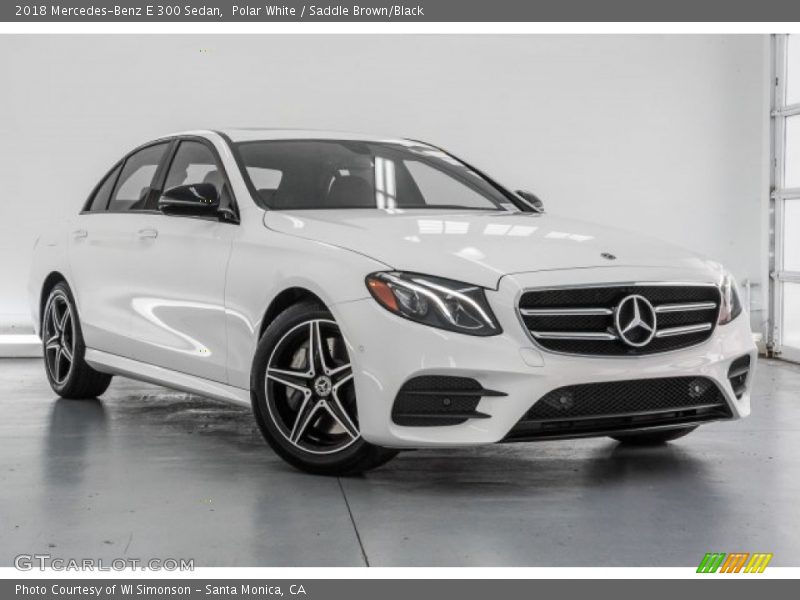 Polar White / Saddle Brown/Black 2018 Mercedes-Benz E 300 Sedan