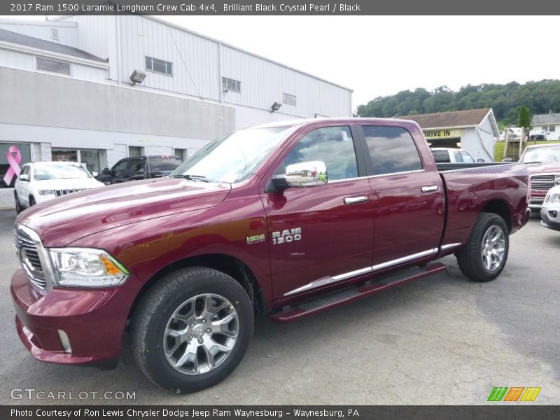 Brilliant Black Crystal Pearl / Black 2017 Ram 1500 Laramie Longhorn Crew Cab 4x4