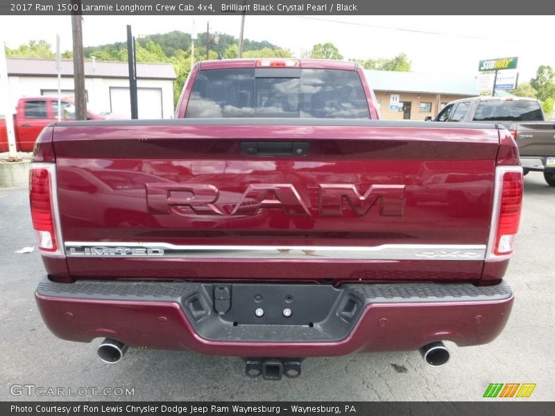 Brilliant Black Crystal Pearl / Black 2017 Ram 1500 Laramie Longhorn Crew Cab 4x4