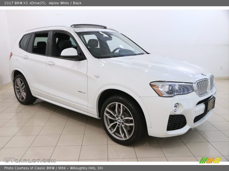 Alpine White / Black 2017 BMW X3 xDrive35i