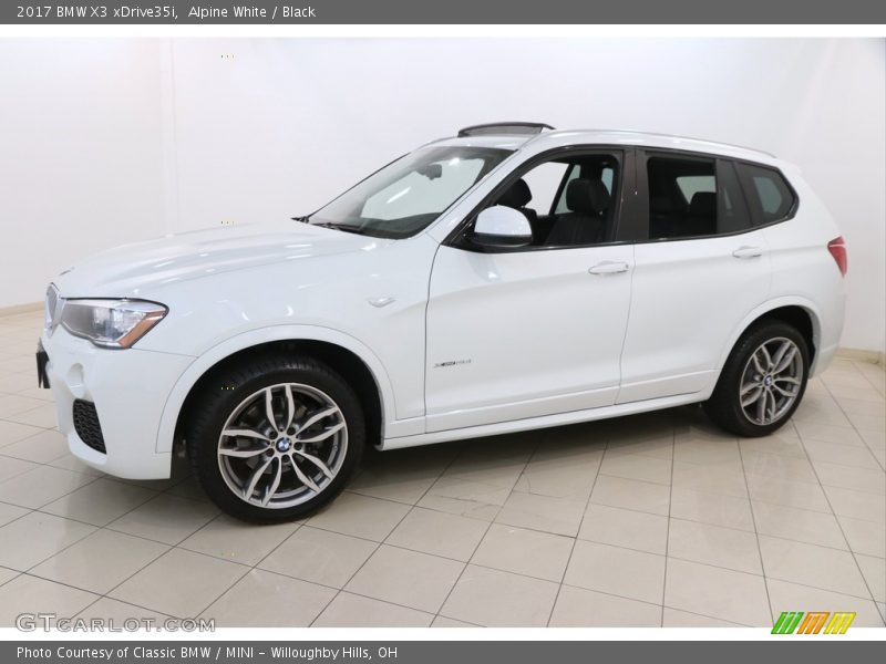 Alpine White / Black 2017 BMW X3 xDrive35i