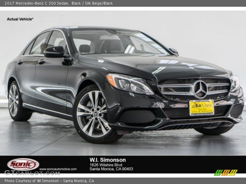 Black / Silk Beige/Black 2017 Mercedes-Benz C 300 Sedan