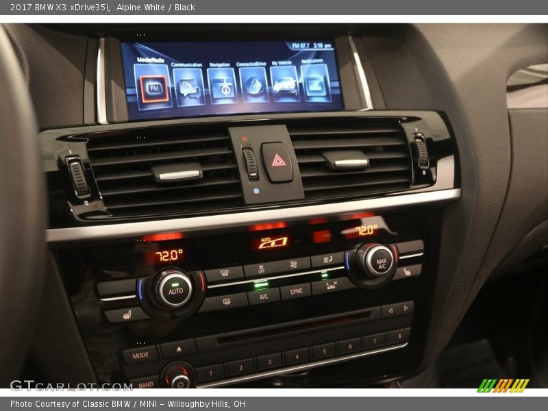 Alpine White / Black 2017 BMW X3 xDrive35i