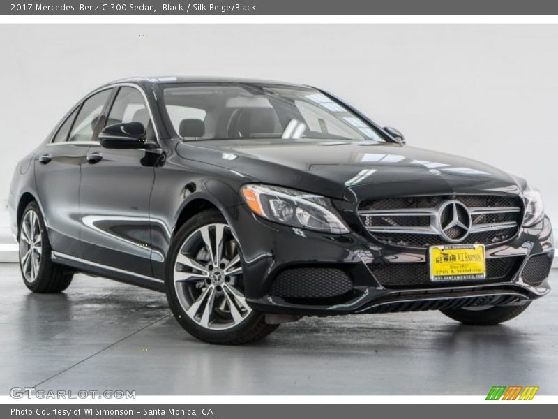 Black / Silk Beige/Black 2017 Mercedes-Benz C 300 Sedan