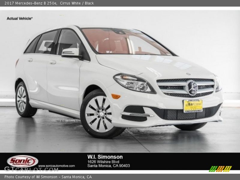 Cirrus White / Black 2017 Mercedes-Benz B 250e