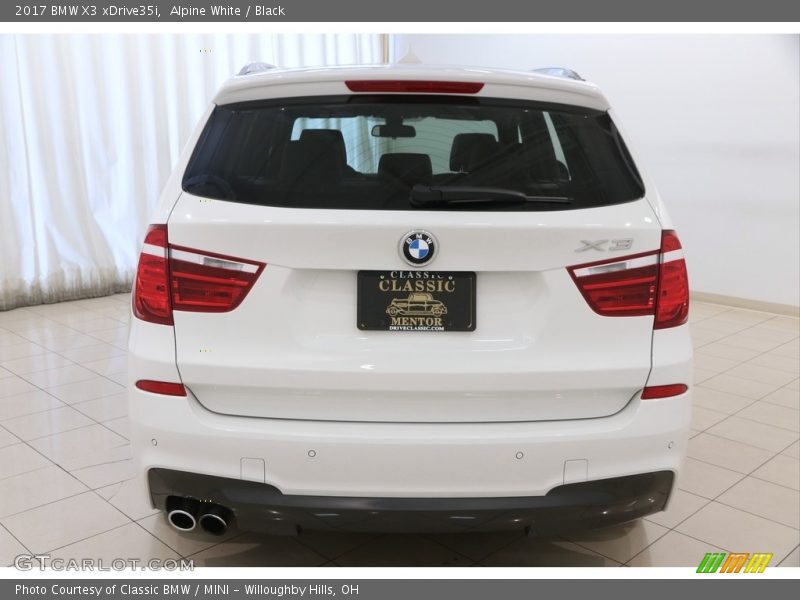 Alpine White / Black 2017 BMW X3 xDrive35i