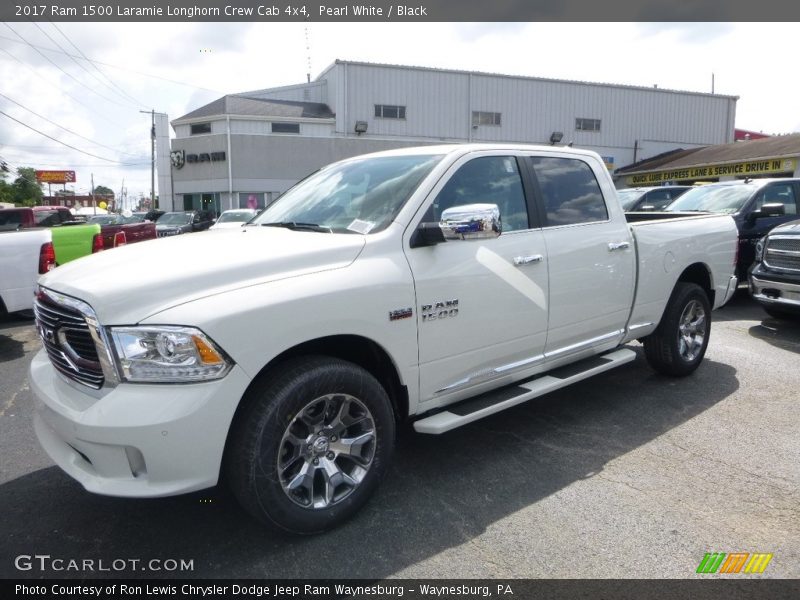 Pearl White / Black 2017 Ram 1500 Laramie Longhorn Crew Cab 4x4
