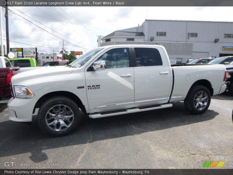 Pearl White / Black 2017 Ram 1500 Laramie Longhorn Crew Cab 4x4