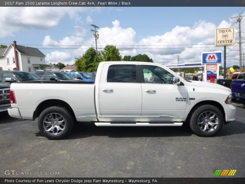 Pearl White / Black 2017 Ram 1500 Laramie Longhorn Crew Cab 4x4