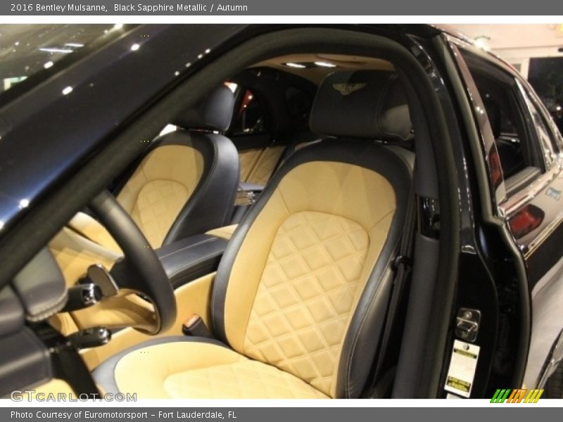 Front Seat of 2016 Mulsanne 