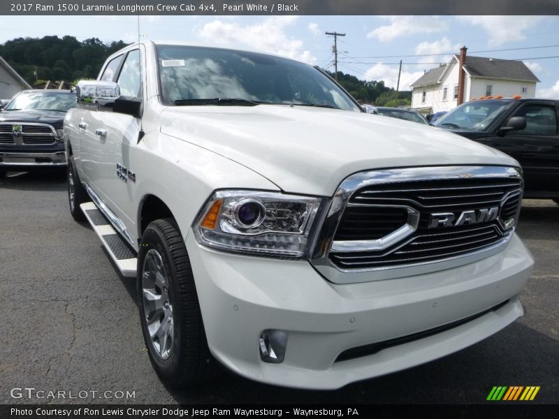 Pearl White / Black 2017 Ram 1500 Laramie Longhorn Crew Cab 4x4