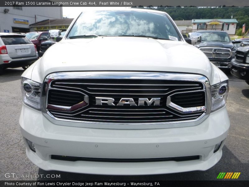 Pearl White / Black 2017 Ram 1500 Laramie Longhorn Crew Cab 4x4