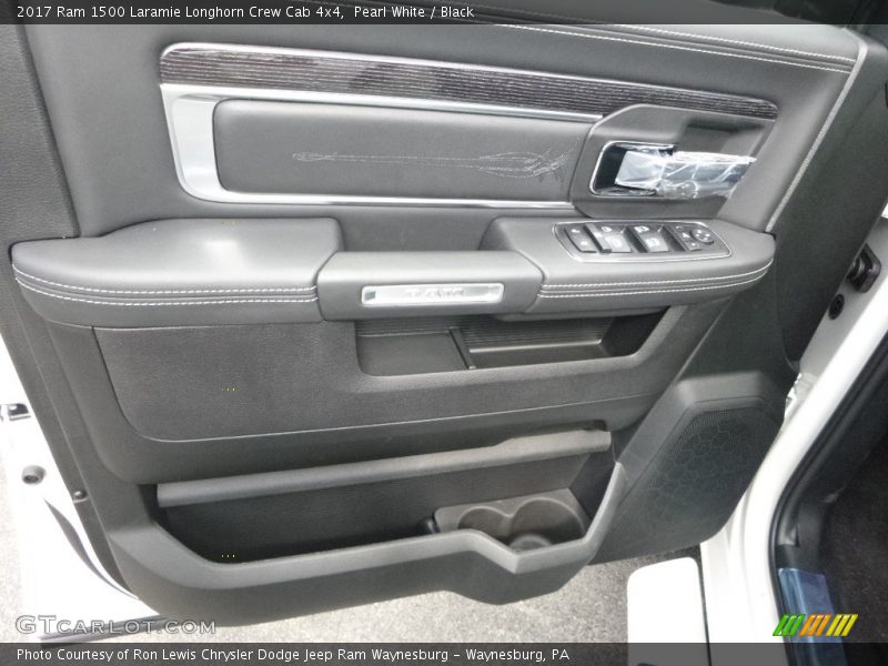 Pearl White / Black 2017 Ram 1500 Laramie Longhorn Crew Cab 4x4