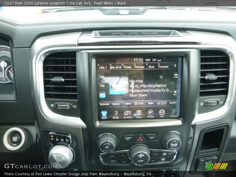 Pearl White / Black 2017 Ram 1500 Laramie Longhorn Crew Cab 4x4