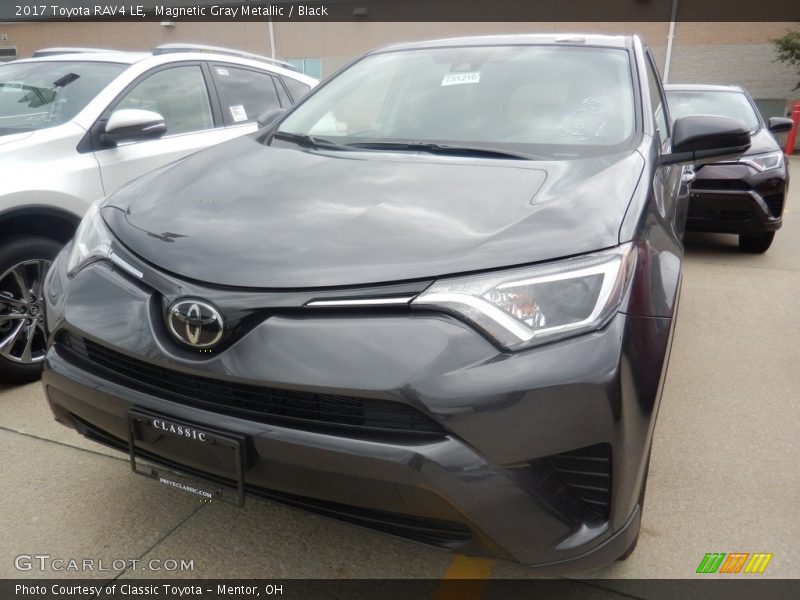 Magnetic Gray Metallic / Black 2017 Toyota RAV4 LE