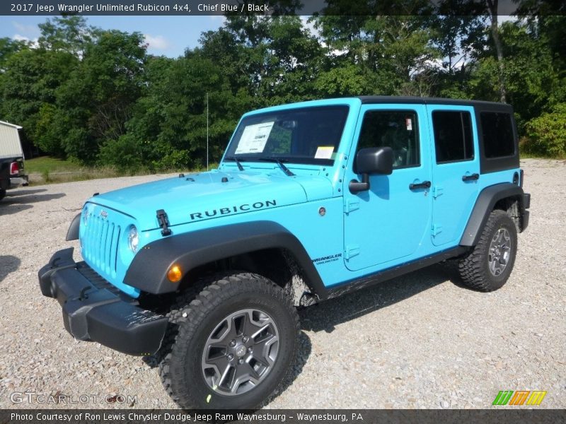 Chief Blue / Black 2017 Jeep Wrangler Unlimited Rubicon 4x4