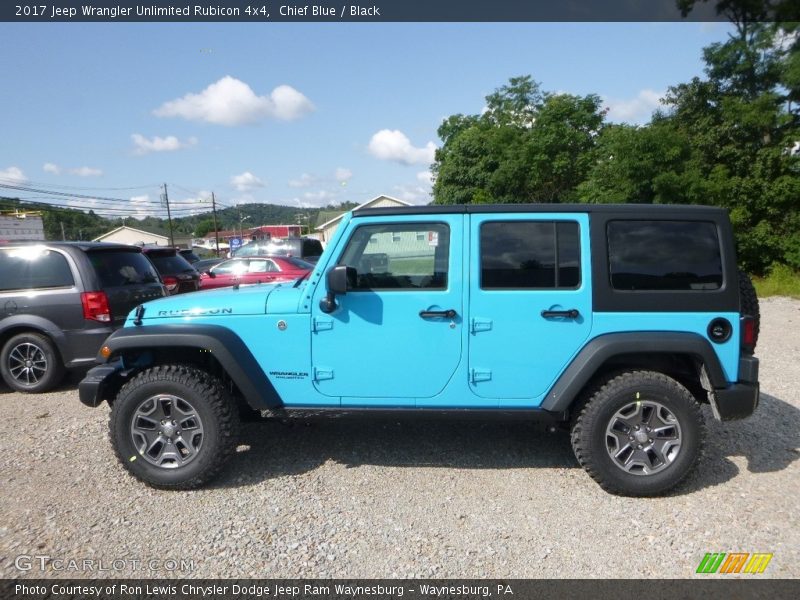 Chief Blue / Black 2017 Jeep Wrangler Unlimited Rubicon 4x4