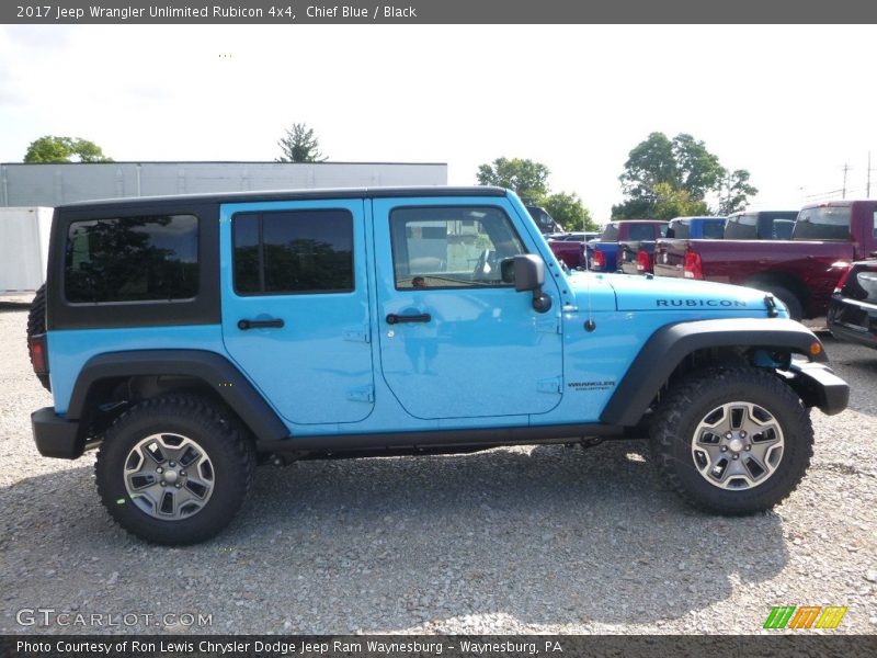 Chief Blue / Black 2017 Jeep Wrangler Unlimited Rubicon 4x4