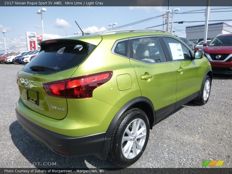 Nitro Lime / Light Gray 2017 Nissan Rogue Sport SV AWD