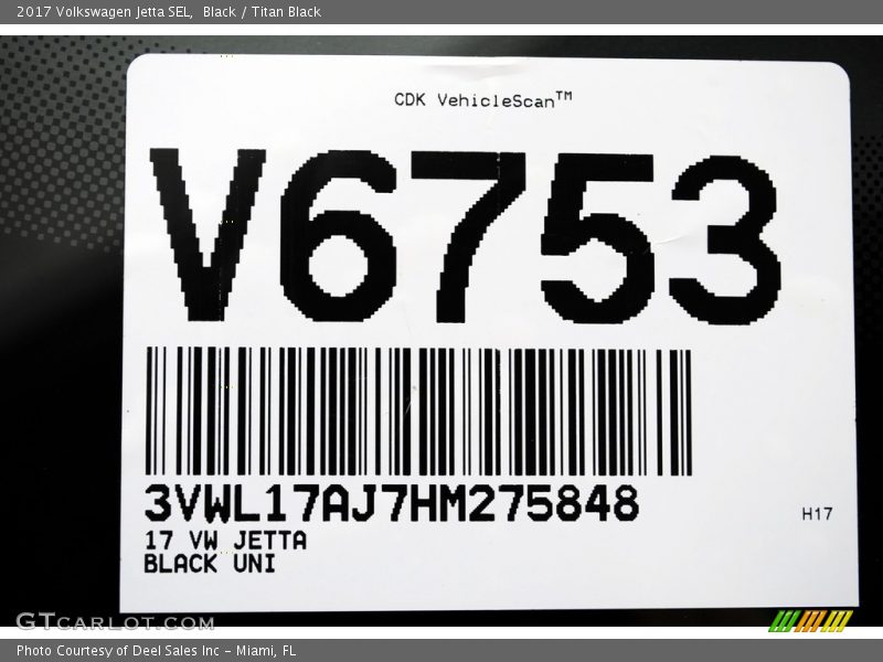 Black / Titan Black 2017 Volkswagen Jetta SEL