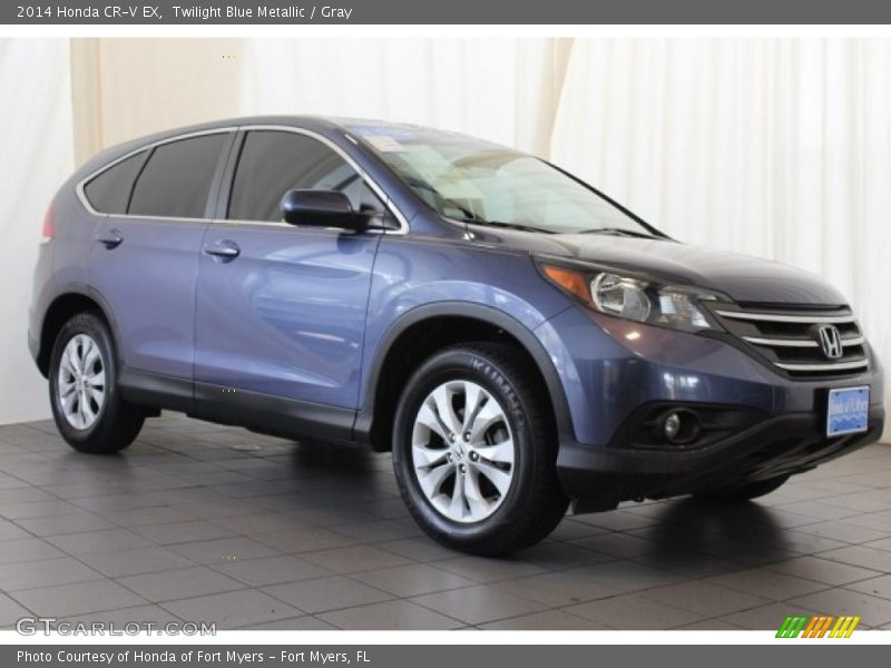 Twilight Blue Metallic / Gray 2014 Honda CR-V EX
