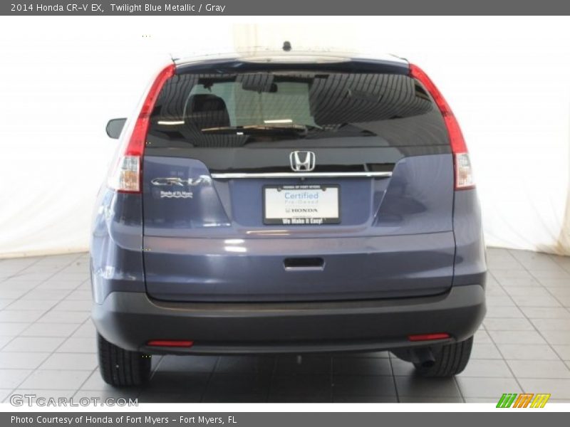 Twilight Blue Metallic / Gray 2014 Honda CR-V EX