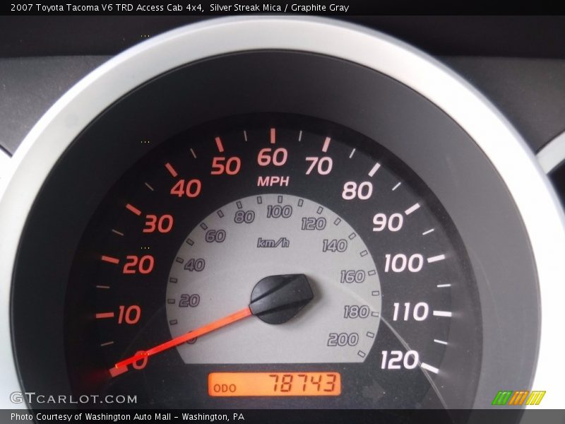 Silver Streak Mica / Graphite Gray 2007 Toyota Tacoma V6 TRD Access Cab 4x4