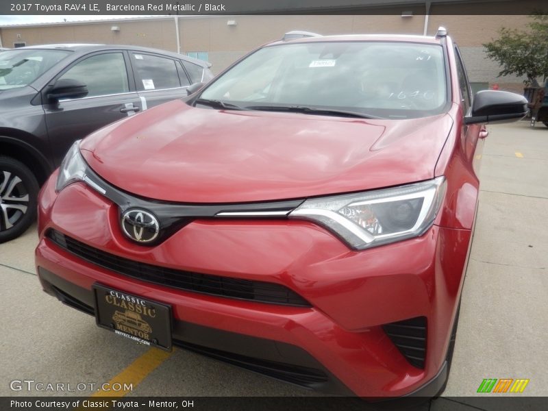 Barcelona Red Metallic / Black 2017 Toyota RAV4 LE
