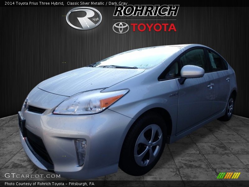 Classic Silver Metallic / Dark Gray 2014 Toyota Prius Three Hybrid