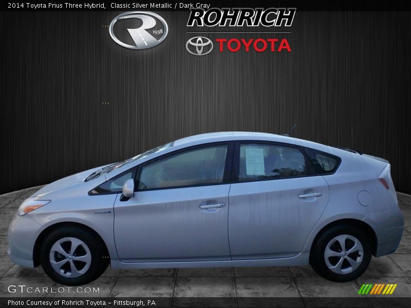 Classic Silver Metallic / Dark Gray 2014 Toyota Prius Three Hybrid