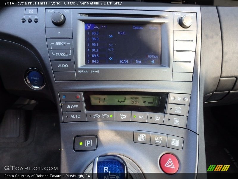 Classic Silver Metallic / Dark Gray 2014 Toyota Prius Three Hybrid