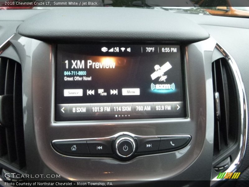 Summit White / Jet Black 2018 Chevrolet Cruze LT