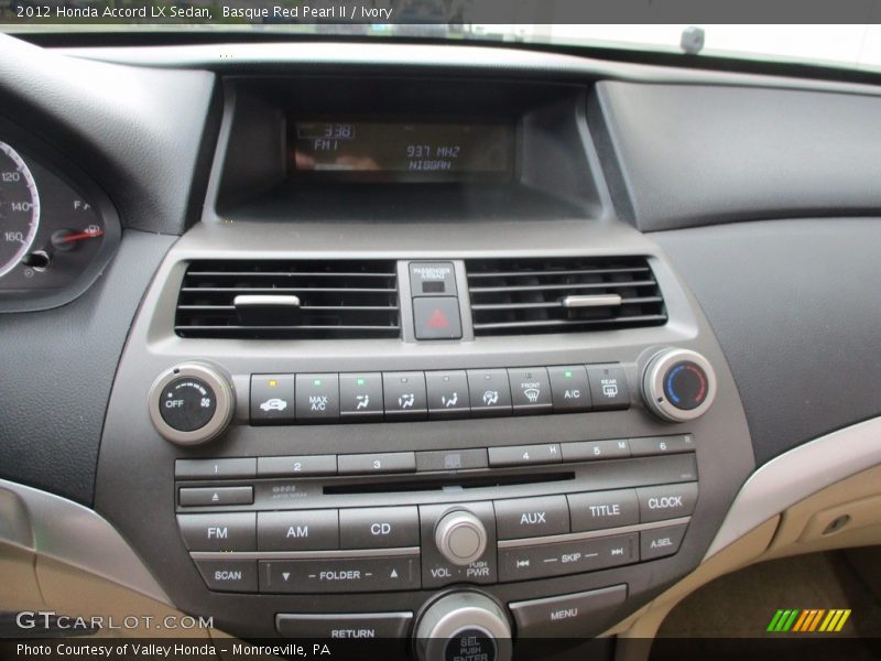 Basque Red Pearl II / Ivory 2012 Honda Accord LX Sedan