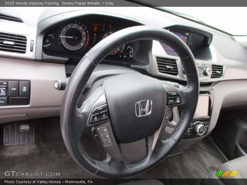 Smoky Topaz Metallic / Gray 2015 Honda Odyssey Touring
