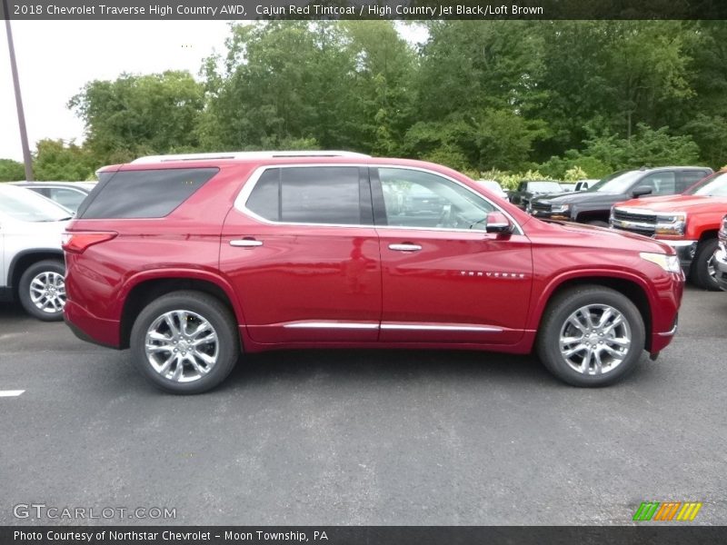 Cajun Red Tintcoat / High Country Jet Black/Loft Brown 2018 Chevrolet Traverse High Country AWD