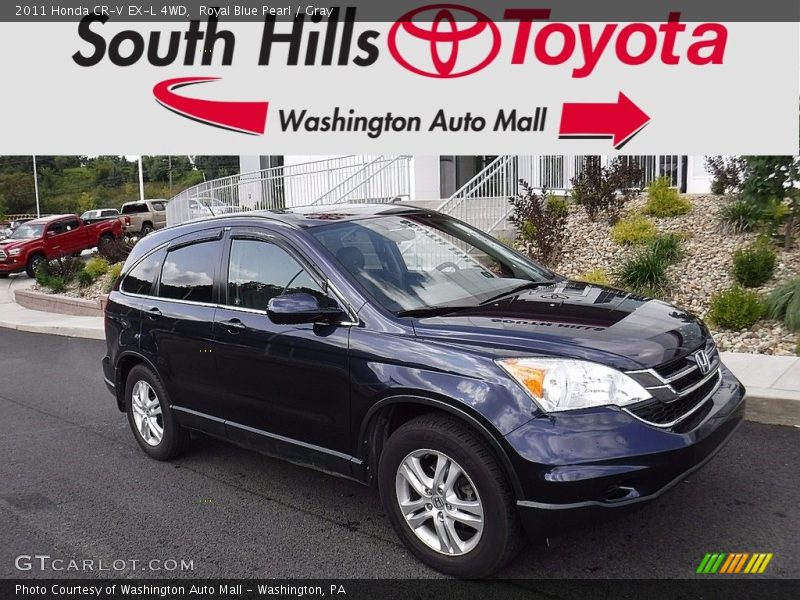 Royal Blue Pearl / Gray 2011 Honda CR-V EX-L 4WD