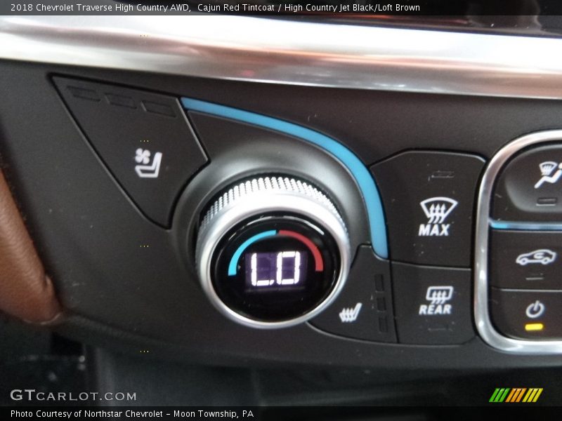 Controls of 2018 Traverse High Country AWD