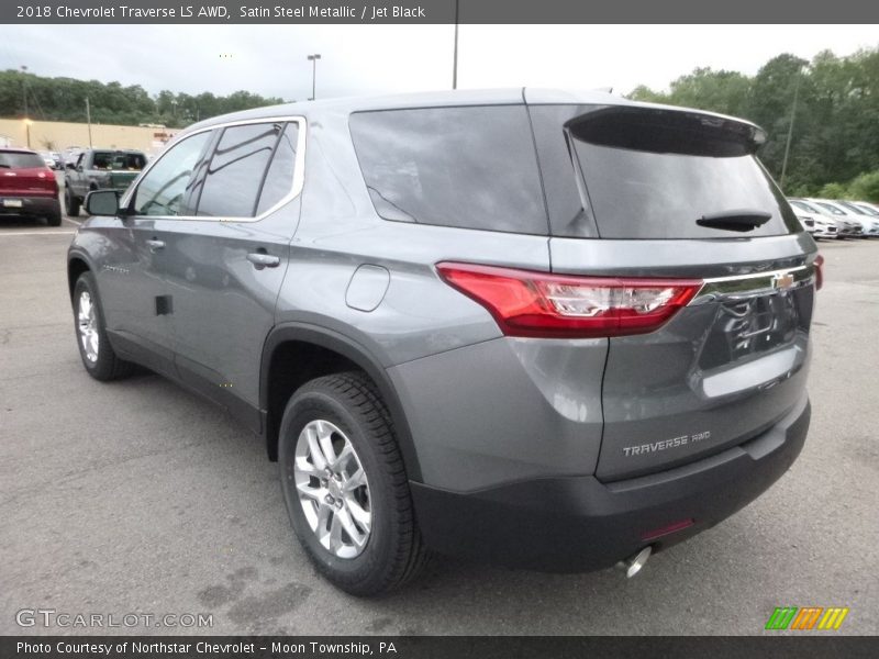 Satin Steel Metallic / Jet Black 2018 Chevrolet Traverse LS AWD