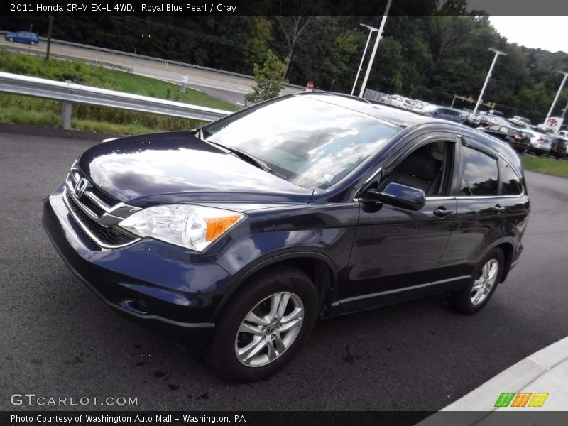Royal Blue Pearl / Gray 2011 Honda CR-V EX-L 4WD