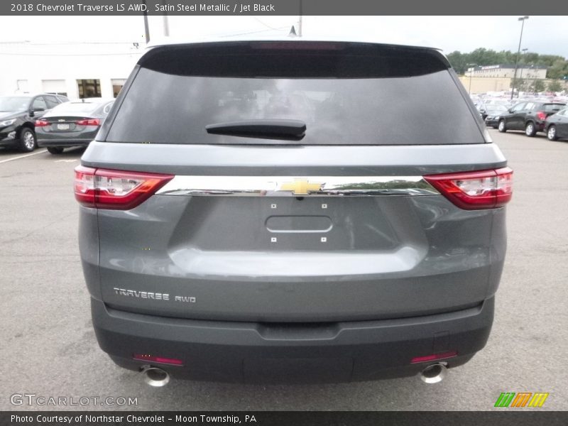 Satin Steel Metallic / Jet Black 2018 Chevrolet Traverse LS AWD