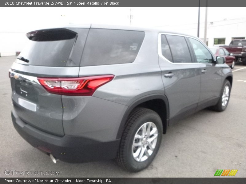Satin Steel Metallic / Jet Black 2018 Chevrolet Traverse LS AWD