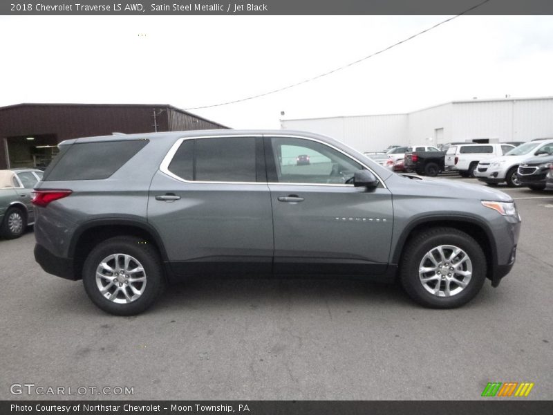 Satin Steel Metallic / Jet Black 2018 Chevrolet Traverse LS AWD