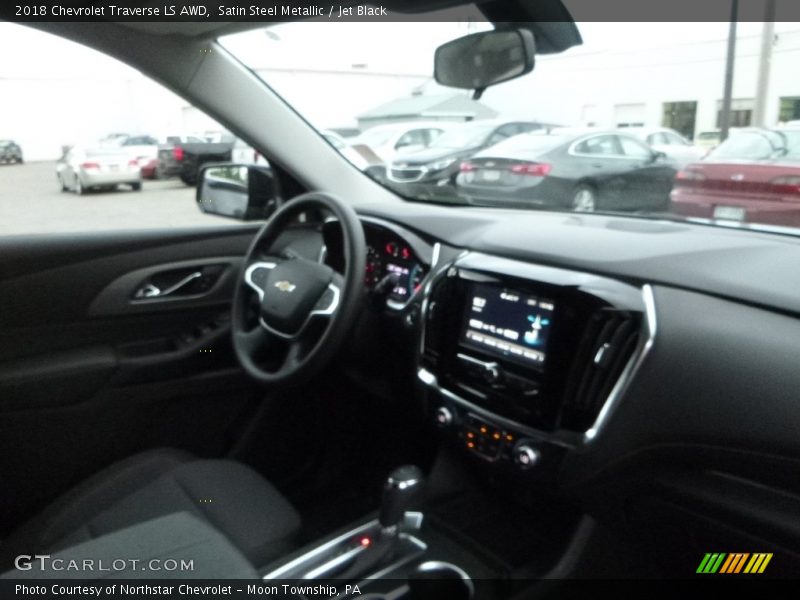 Satin Steel Metallic / Jet Black 2018 Chevrolet Traverse LS AWD