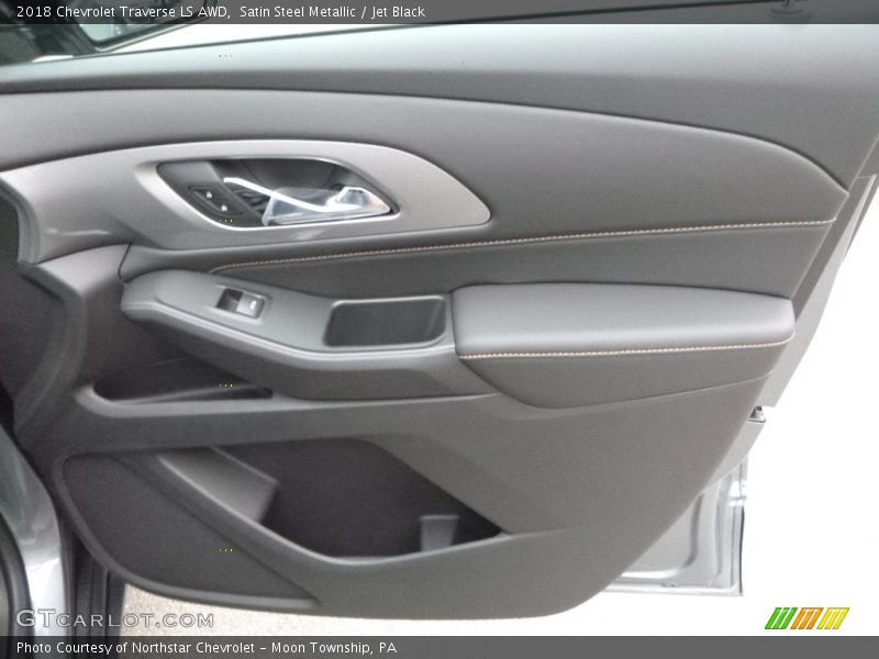 Satin Steel Metallic / Jet Black 2018 Chevrolet Traverse LS AWD