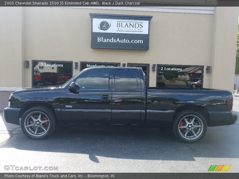 Black / Dark Charcoal 2003 Chevrolet Silverado 1500 SS Extended Cab AWD