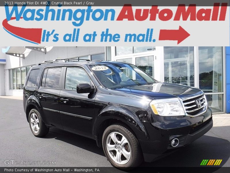 Crystal Black Pearl / Gray 2013 Honda Pilot EX 4WD