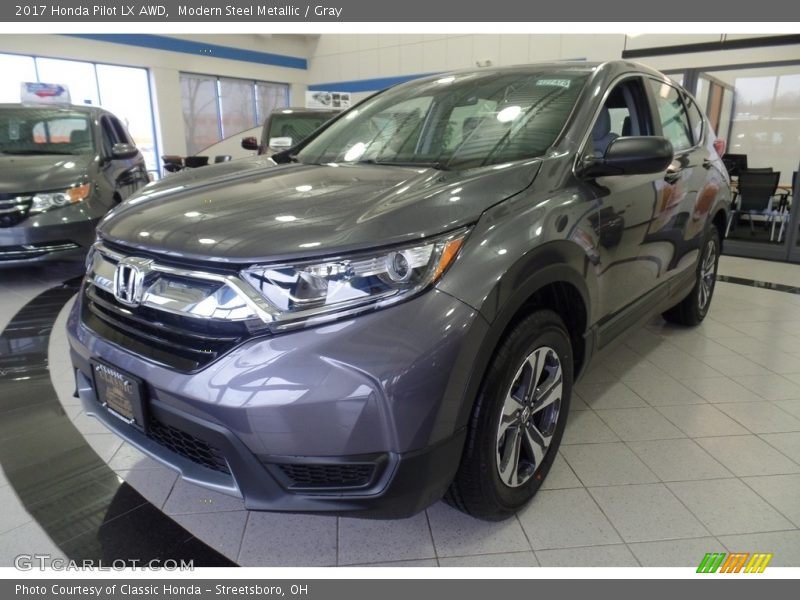 Modern Steel Metallic / Gray 2017 Honda Pilot LX AWD