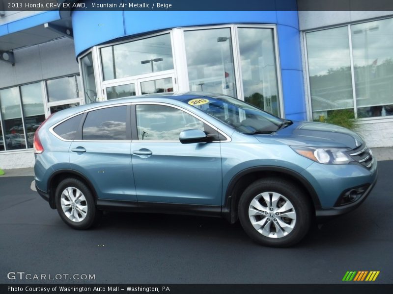 Mountain Air Metallic / Beige 2013 Honda CR-V EX AWD